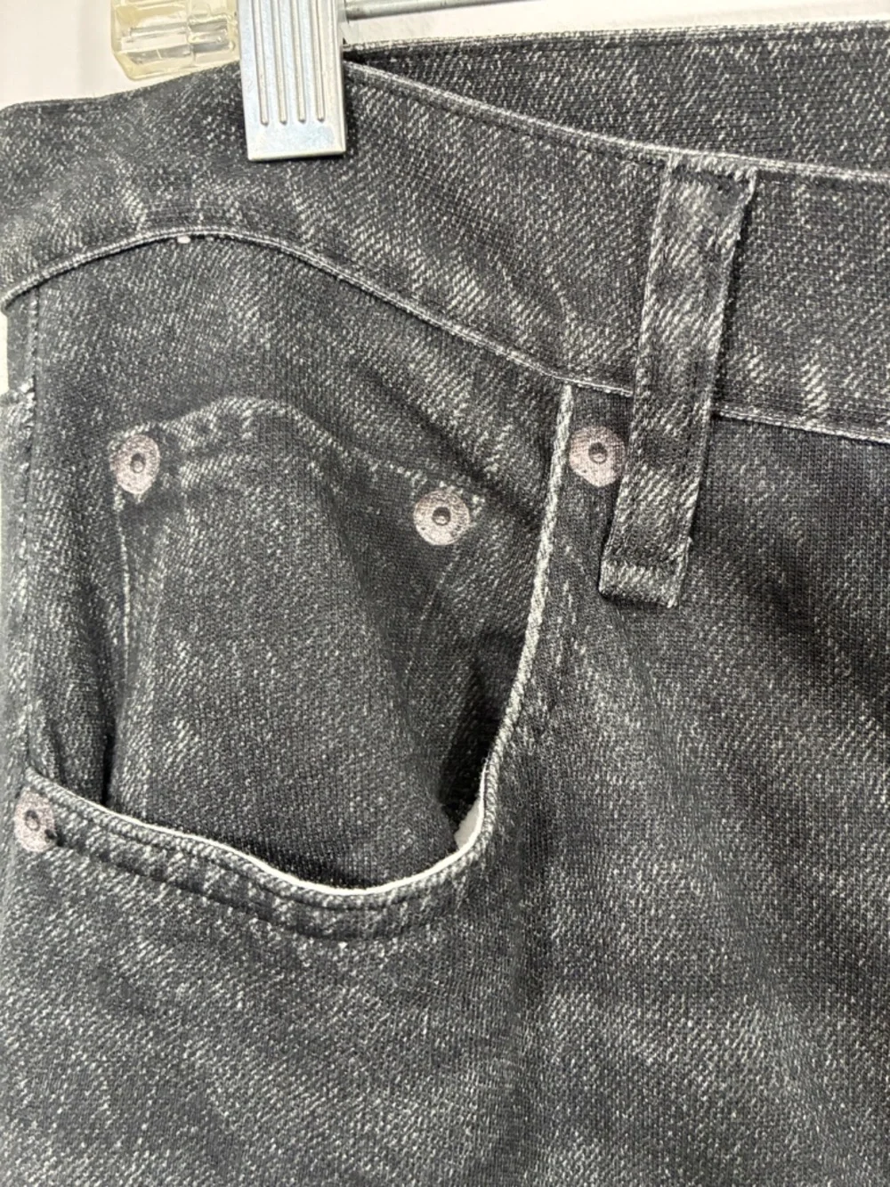 Rag & Bone Miramar Andi Wide Leg French Terry Sweatpant Jeans 27 Faded Black - Picture 7 of 12